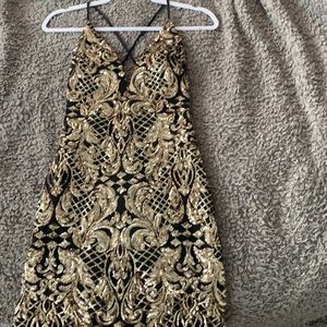 Like new, black and gold sequin fancy dress